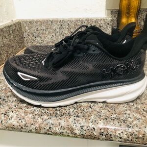 Hoka One One Charcoal and White Running Shoes